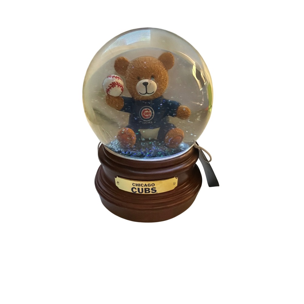 Chicago Cubs Snow Globe Bottle Opener Teddy Bear MLB The Memory Company NEW